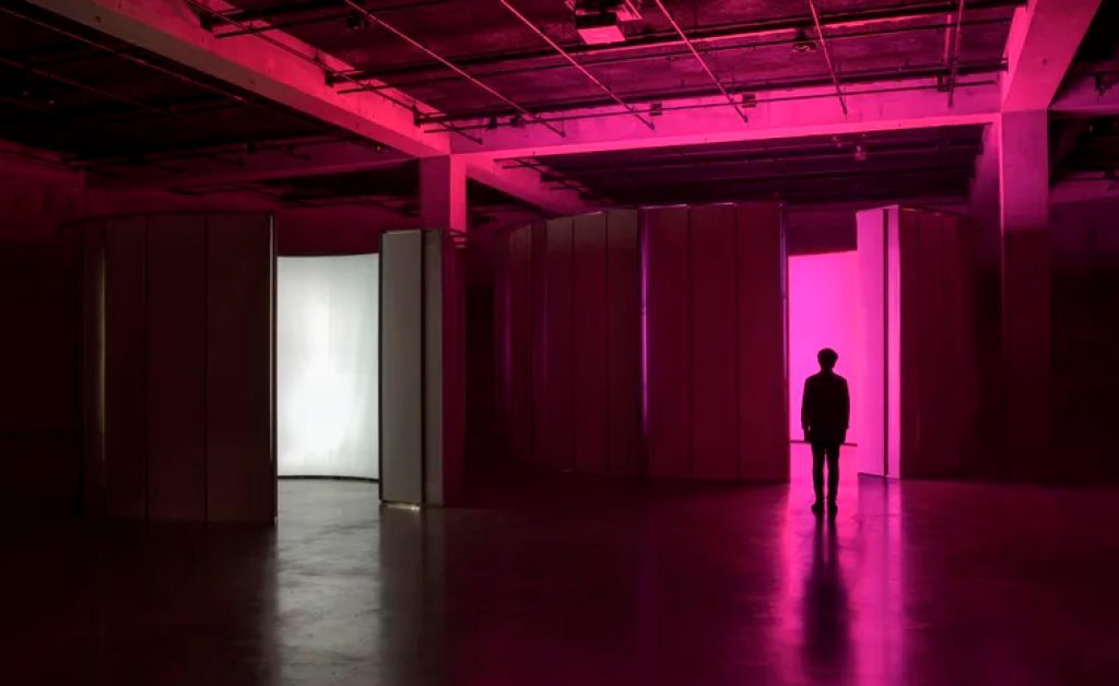 Olafur Eliasson Your double lighthouse projection 2002 installation in The Tanks Tate Modern 2018