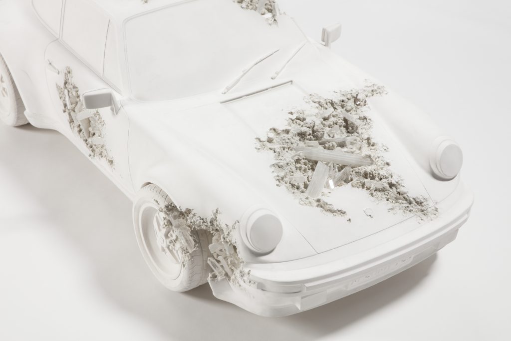 Quartz Eroded Porsche 930 Photo credit Guillaume Ziccarelli Courtesy Daniel Arsham and Perrotin 1